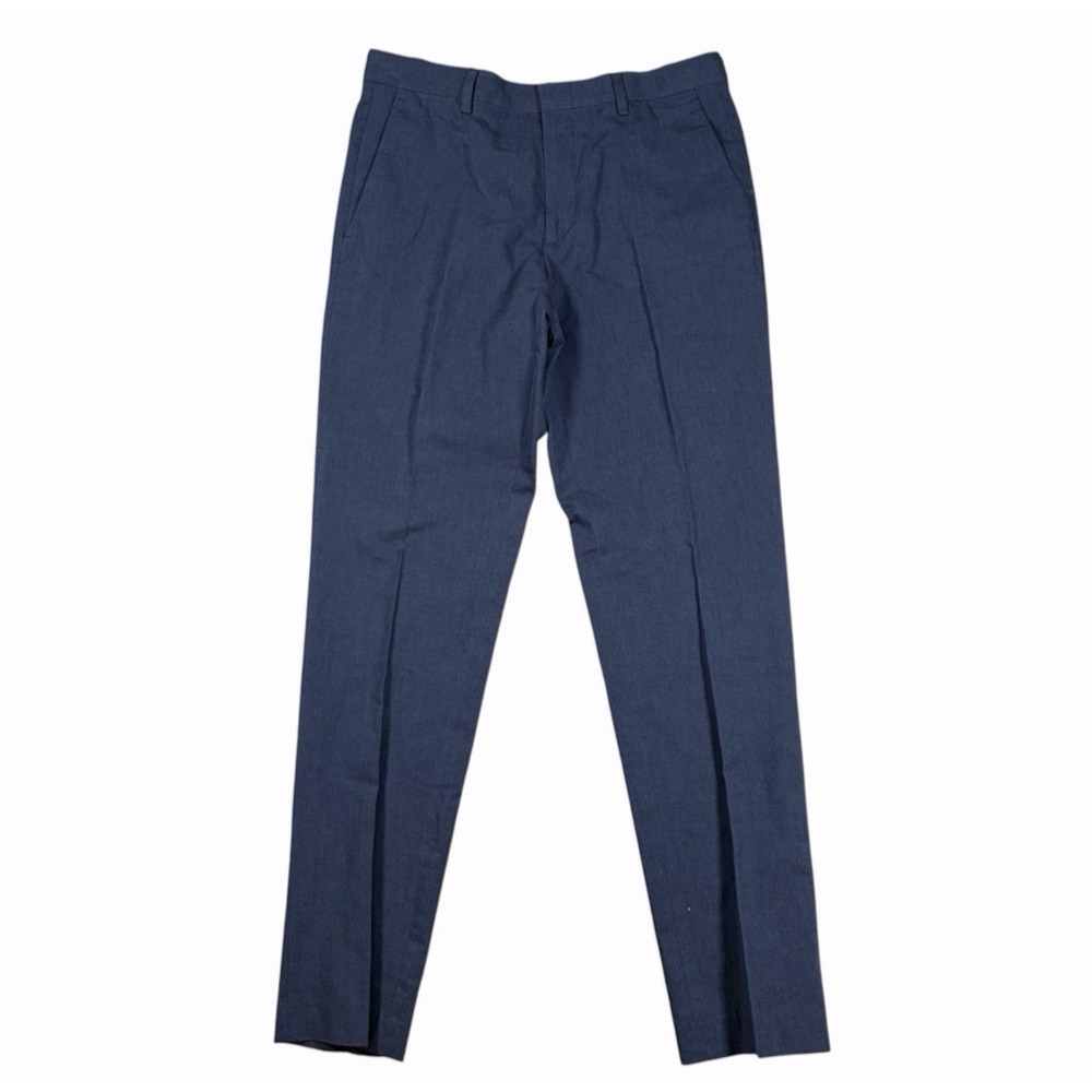 NWT J Crew Men's Ludlow Slim Dress Pants Linen Cotton Somelos Navy 30(31)x32